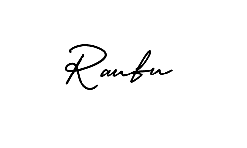 Similarly AmerikaSignatureDemo-Regular is the best handwritten signature design. Signature creator online .You can use it as an online autograph creator for name Raufu. Raufu signature style 3 images and pictures png