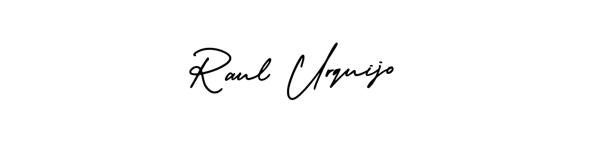 This is the best signature style for the Raul Urquijo name. Also you like these signature font (AmerikaSignatureDemo-Regular). Mix name signature. Raul Urquijo signature style 3 images and pictures png