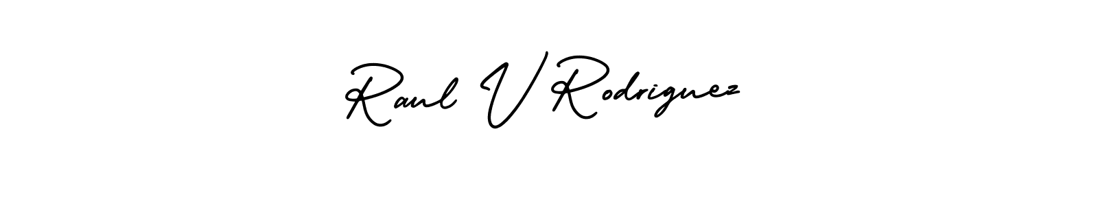 How to make Raul V Rodriguez signature? AmerikaSignatureDemo-Regular is a professional autograph style. Create handwritten signature for Raul V Rodriguez name. Raul V Rodriguez signature style 3 images and pictures png