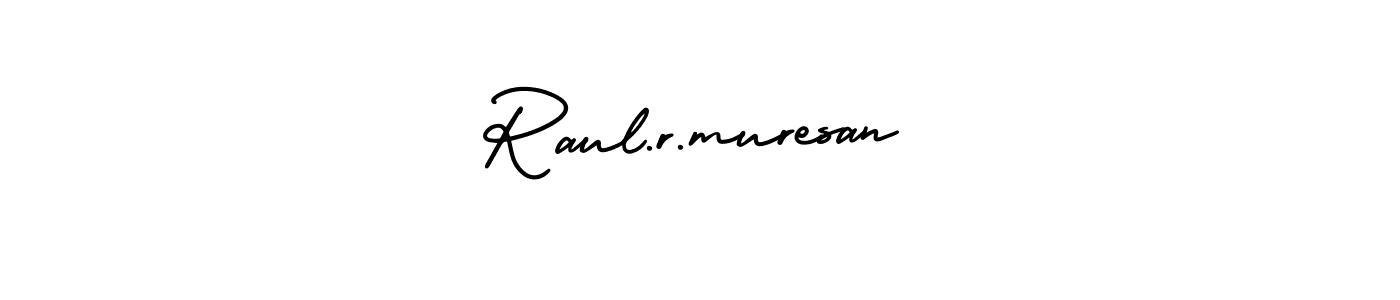 You should practise on your own different ways (AmerikaSignatureDemo-Regular) to write your name (Raul.r.muresan) in signature. don't let someone else do it for you. Raul.r.muresan signature style 3 images and pictures png