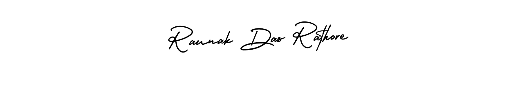 You should practise on your own different ways (AmerikaSignatureDemo-Regular) to write your name (Raunak Das Rathore) in signature. don't let someone else do it for you. Raunak Das Rathore signature style 3 images and pictures png
