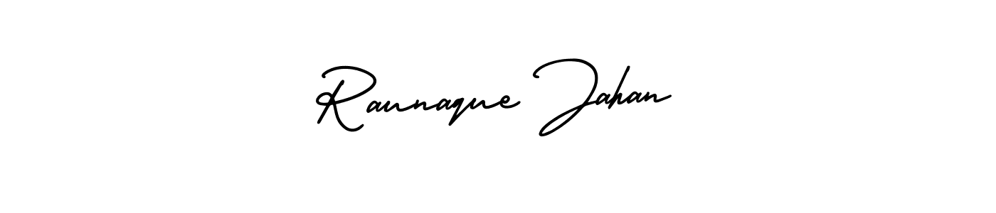 Raunaque Jahan stylish signature style. Best Handwritten Sign (AmerikaSignatureDemo-Regular) for my name. Handwritten Signature Collection Ideas for my name Raunaque Jahan. Raunaque Jahan signature style 3 images and pictures png