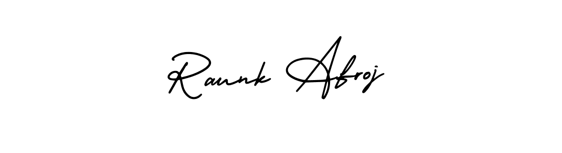 Design your own signature with our free online signature maker. With this signature software, you can create a handwritten (AmerikaSignatureDemo-Regular) signature for name Raunk Afroj. Raunk Afroj signature style 3 images and pictures png