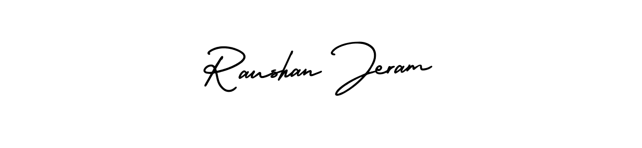 Best and Professional Signature Style for Raushan Jeram. AmerikaSignatureDemo-Regular Best Signature Style Collection. Raushan Jeram signature style 3 images and pictures png