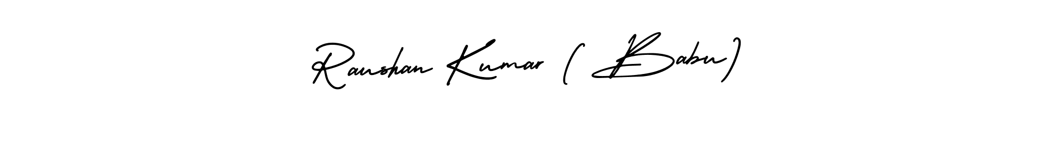 Raushan Kumar ( Babu) stylish signature style. Best Handwritten Sign (AmerikaSignatureDemo-Regular) for my name. Handwritten Signature Collection Ideas for my name Raushan Kumar ( Babu). Raushan Kumar ( Babu) signature style 3 images and pictures png
