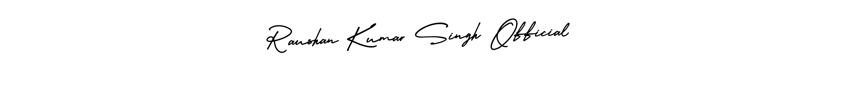 Make a beautiful signature design for name Raushan Kumar Singh Official. With this signature (AmerikaSignatureDemo-Regular) style, you can create a handwritten signature for free. Raushan Kumar Singh Official signature style 3 images and pictures png