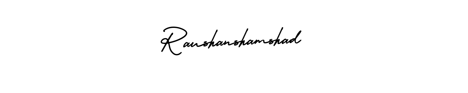 How to make Raushanshamshad signature? AmerikaSignatureDemo-Regular is a professional autograph style. Create handwritten signature for Raushanshamshad name. Raushanshamshad signature style 3 images and pictures png