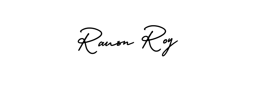 Rausn Roy stylish signature style. Best Handwritten Sign (AmerikaSignatureDemo-Regular) for my name. Handwritten Signature Collection Ideas for my name Rausn Roy. Rausn Roy signature style 3 images and pictures png