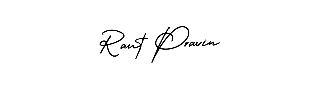 How to Draw Raut Pravin signature style? AmerikaSignatureDemo-Regular is a latest design signature styles for name Raut Pravin. Raut Pravin signature style 3 images and pictures png