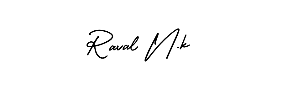 Also You can easily find your signature by using the search form. We will create Raval N.k name handwritten signature images for you free of cost using AmerikaSignatureDemo-Regular sign style. Raval N.k signature style 3 images and pictures png