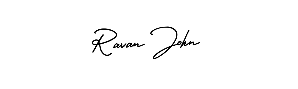 AmerikaSignatureDemo-Regular is a professional signature style that is perfect for those who want to add a touch of class to their signature. It is also a great choice for those who want to make their signature more unique. Get Ravan John name to fancy signature for free. Ravan John signature style 3 images and pictures png