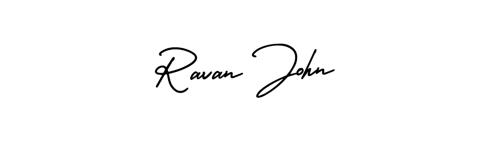 AmerikaSignatureDemo-Regular is a professional signature style that is perfect for those who want to add a touch of class to their signature. It is also a great choice for those who want to make their signature more unique. Get Ravan John name to fancy signature for free. Ravan John signature style 3 images and pictures png