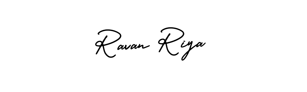 Use a signature maker to create a handwritten signature online. With this signature software, you can design (AmerikaSignatureDemo-Regular) your own signature for name Ravan Riya. Ravan Riya signature style 3 images and pictures png
