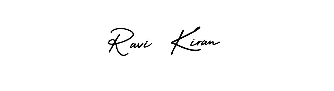 You should practise on your own different ways (AmerikaSignatureDemo-Regular) to write your name (Ravi  Kiran) in signature. don't let someone else do it for you. Ravi  Kiran signature style 3 images and pictures png