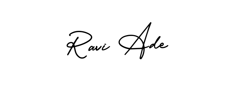 Make a beautiful signature design for name Ravi Ade. With this signature (AmerikaSignatureDemo-Regular) style, you can create a handwritten signature for free. Ravi Ade signature style 3 images and pictures png