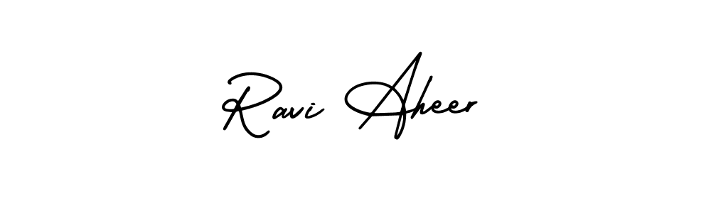 It looks lik you need a new signature style for name Ravi Aheer. Design unique handwritten (AmerikaSignatureDemo-Regular) signature with our free signature maker in just a few clicks. Ravi Aheer signature style 3 images and pictures png