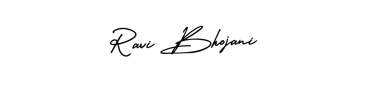 How to make Ravi Bhojani name signature. Use AmerikaSignatureDemo-Regular style for creating short signs online. This is the latest handwritten sign. Ravi Bhojani signature style 3 images and pictures png