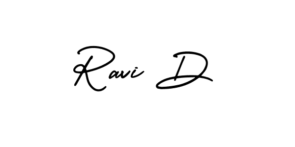 Make a beautiful signature design for name Ravi D. With this signature (AmerikaSignatureDemo-Regular) style, you can create a handwritten signature for free. Ravi D signature style 3 images and pictures png