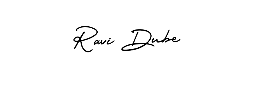Make a beautiful signature design for name Ravi Dube. With this signature (AmerikaSignatureDemo-Regular) style, you can create a handwritten signature for free. Ravi Dube signature style 3 images and pictures png