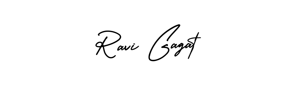 Make a beautiful signature design for name Ravi Gagat. With this signature (AmerikaSignatureDemo-Regular) style, you can create a handwritten signature for free. Ravi Gagat signature style 3 images and pictures png