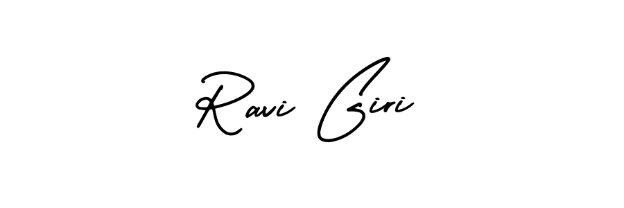 How to make Ravi Giri name signature. Use AmerikaSignatureDemo-Regular style for creating short signs online. This is the latest handwritten sign. Ravi Giri signature style 3 images and pictures png