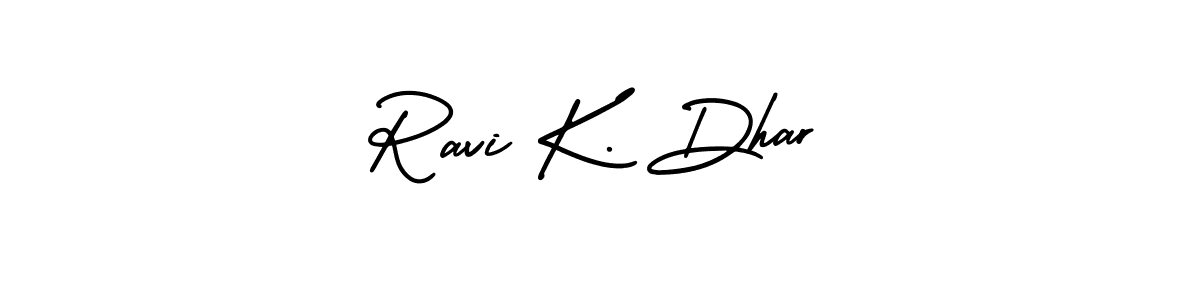 Ravi K. Dhar stylish signature style. Best Handwritten Sign (AmerikaSignatureDemo-Regular) for my name. Handwritten Signature Collection Ideas for my name Ravi K. Dhar. Ravi K. Dhar signature style 3 images and pictures png