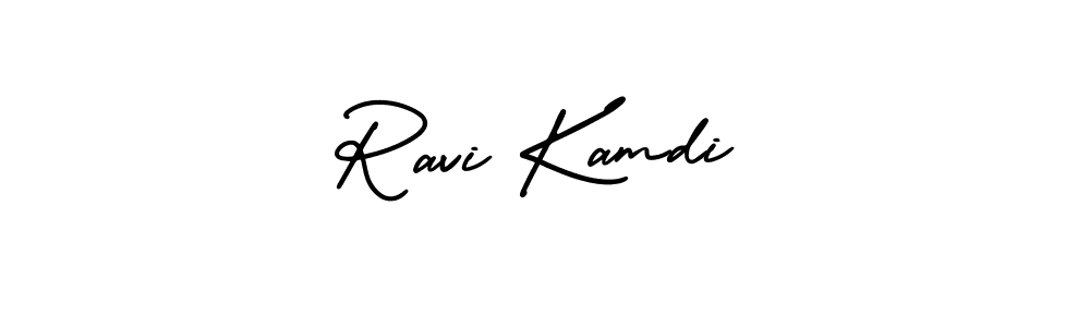 Use a signature maker to create a handwritten signature online. With this signature software, you can design (AmerikaSignatureDemo-Regular) your own signature for name Ravi Kamdi. Ravi Kamdi signature style 3 images and pictures png
