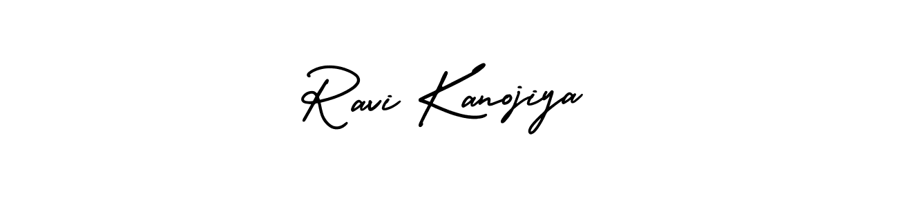 The best way (AmerikaSignatureDemo-Regular) to make a short signature is to pick only two or three words in your name. The name Ravi Kanojiya include a total of six letters. For converting this name. Ravi Kanojiya signature style 3 images and pictures png