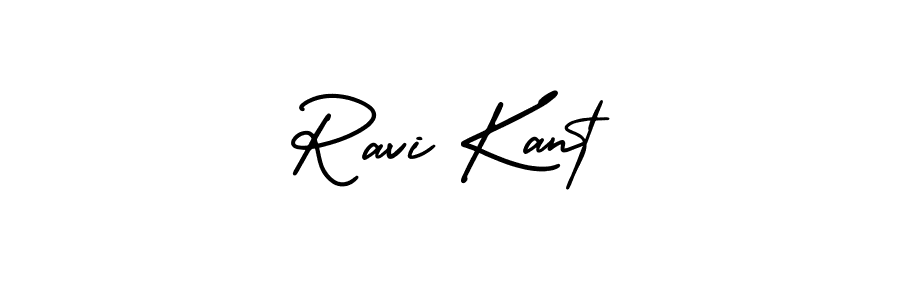 How to make Ravi Kant name signature. Use AmerikaSignatureDemo-Regular style for creating short signs online. This is the latest handwritten sign. Ravi Kant signature style 3 images and pictures png