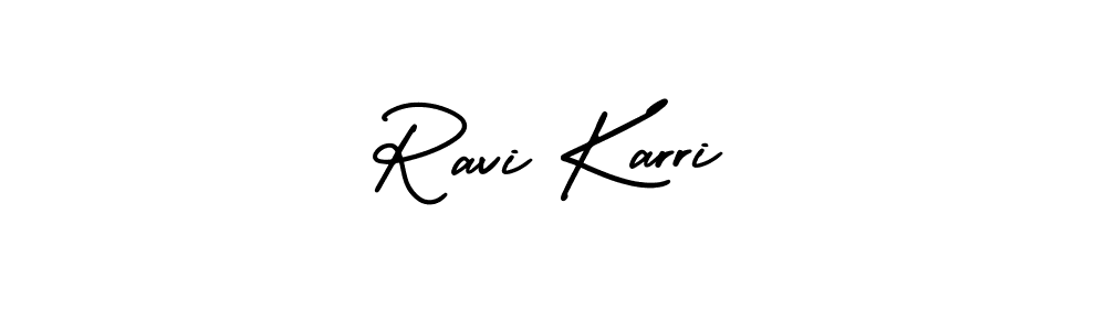 It looks lik you need a new signature style for name Ravi Karri. Design unique handwritten (AmerikaSignatureDemo-Regular) signature with our free signature maker in just a few clicks. Ravi Karri signature style 3 images and pictures png
