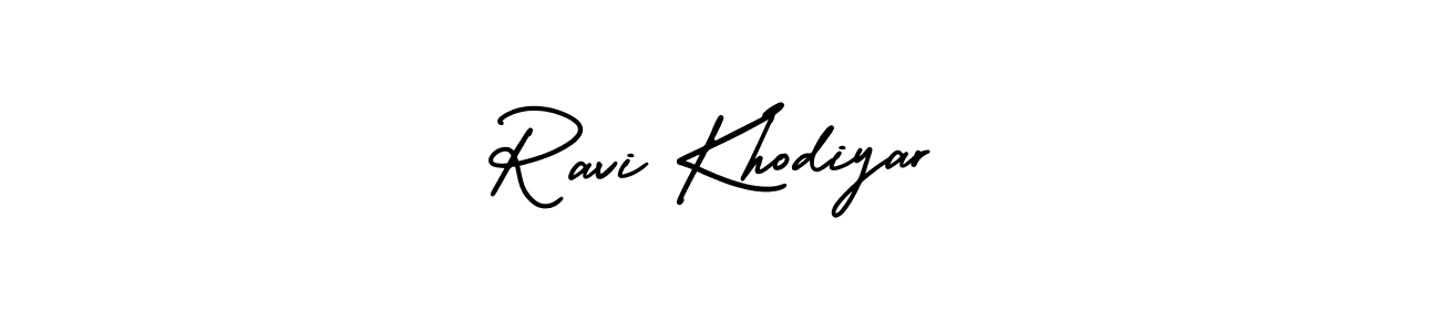 How to make Ravi Khodiyar name signature. Use AmerikaSignatureDemo-Regular style for creating short signs online. This is the latest handwritten sign. Ravi Khodiyar signature style 3 images and pictures png