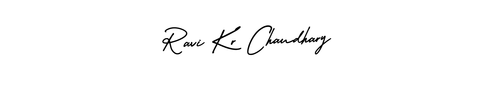 How to make Ravi Kr Chaudhary name signature. Use AmerikaSignatureDemo-Regular style for creating short signs online. This is the latest handwritten sign. Ravi Kr Chaudhary signature style 3 images and pictures png