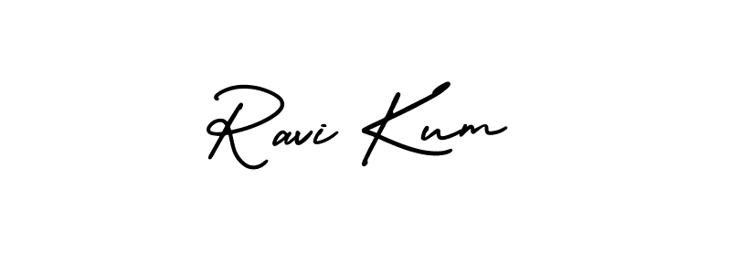 Ravi Kum stylish signature style. Best Handwritten Sign (AmerikaSignatureDemo-Regular) for my name. Handwritten Signature Collection Ideas for my name Ravi Kum. Ravi Kum signature style 3 images and pictures png