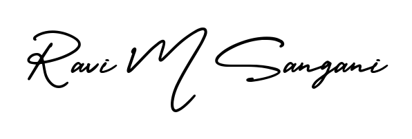 Try this chic Ravi M Sangani handwritten sign style. Using AmerikaSignatureDemo-Regular font elements, it gives your name a sleek, memorable identity. Ravi M Sangani signature style 3 images and pictures png