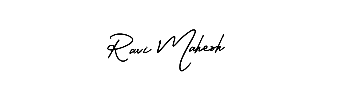 How to make Ravi Mahesh name signature. Use AmerikaSignatureDemo-Regular style for creating short signs online. This is the latest handwritten sign. Ravi Mahesh signature style 3 images and pictures png