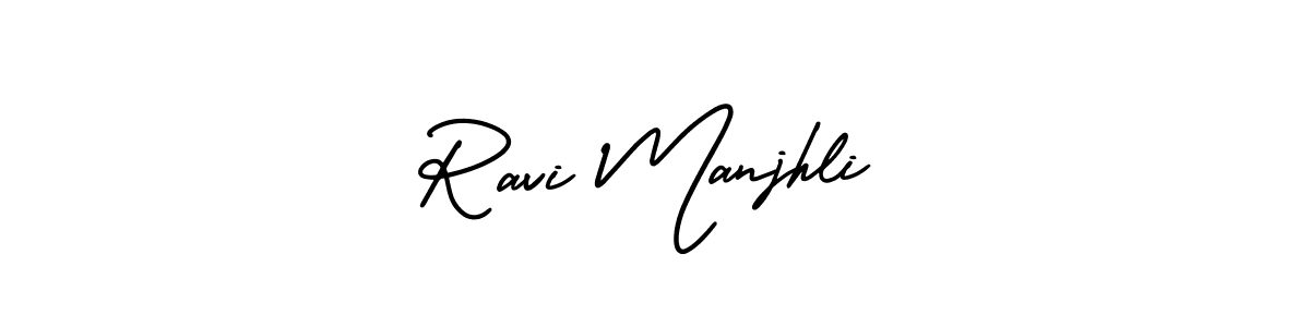 Similarly AmerikaSignatureDemo-Regular is the best handwritten signature design. Signature creator online .You can use it as an online autograph creator for name Ravi Manjhli. Ravi Manjhli signature style 3 images and pictures png