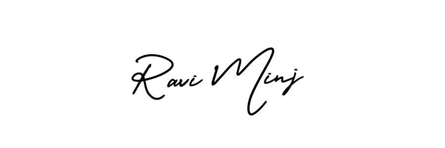 Best and Professional Signature Style for Ravi Minj. AmerikaSignatureDemo-Regular Best Signature Style Collection. Ravi Minj signature style 3 images and pictures png