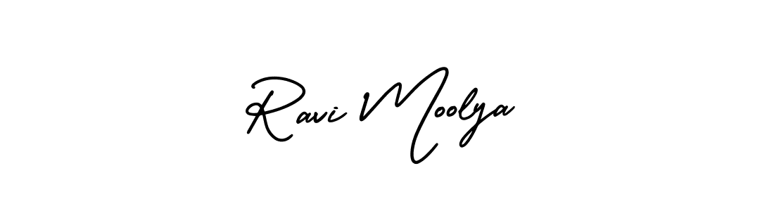 How to make Ravi Moolya signature? AmerikaSignatureDemo-Regular is a professional autograph style. Create handwritten signature for Ravi Moolya name. Ravi Moolya signature style 3 images and pictures png