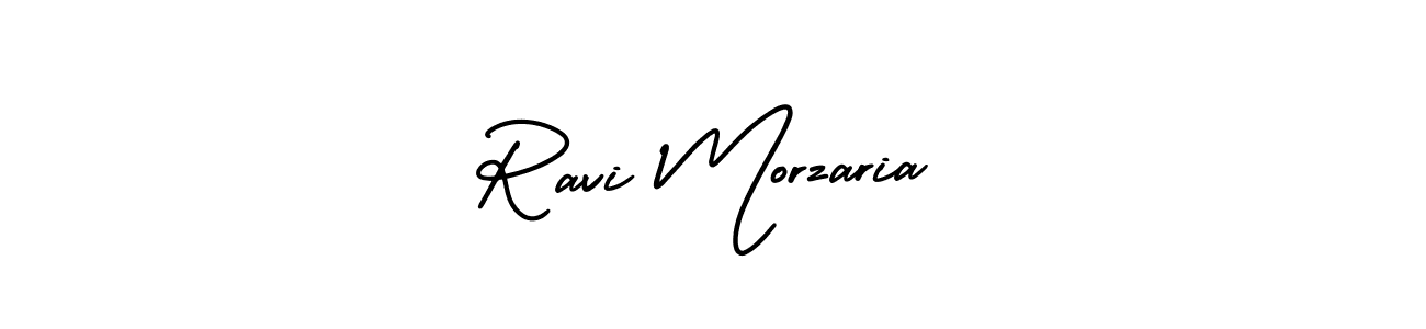 Make a beautiful signature design for name Ravi Morzaria. With this signature (AmerikaSignatureDemo-Regular) style, you can create a handwritten signature for free. Ravi Morzaria signature style 3 images and pictures png