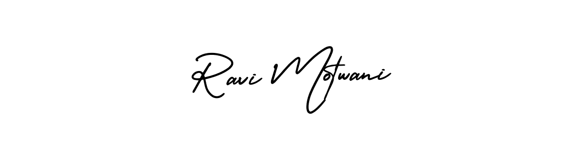 How to make Ravi Motwani name signature. Use AmerikaSignatureDemo-Regular style for creating short signs online. This is the latest handwritten sign. Ravi Motwani signature style 3 images and pictures png