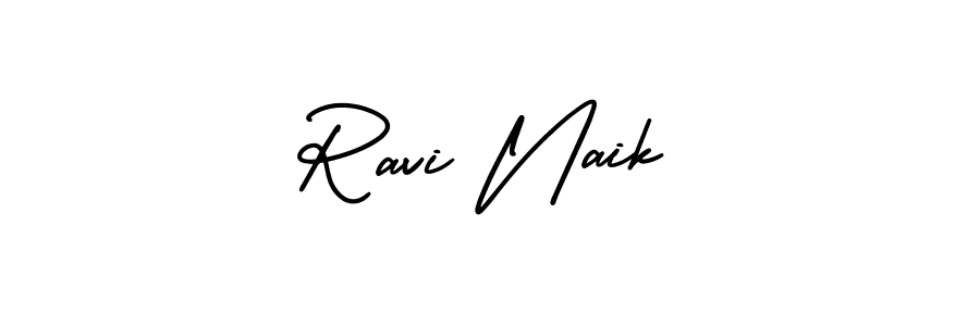 Ravi Naik stylish signature style. Best Handwritten Sign (AmerikaSignatureDemo-Regular) for my name. Handwritten Signature Collection Ideas for my name Ravi Naik. Ravi Naik signature style 3 images and pictures png