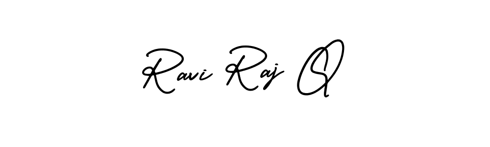 How to make Ravi Raj Q name signature. Use AmerikaSignatureDemo-Regular style for creating short signs online. This is the latest handwritten sign. Ravi Raj Q signature style 3 images and pictures png