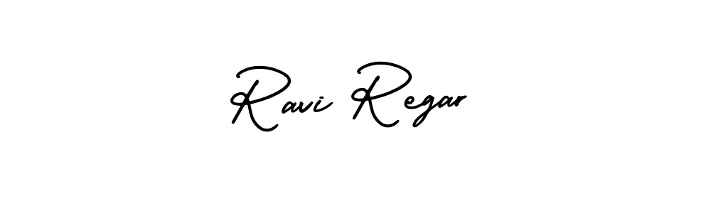 Similarly AmerikaSignatureDemo-Regular is the best handwritten signature design. Signature creator online .You can use it as an online autograph creator for name Ravi Regar. Ravi Regar signature style 3 images and pictures png