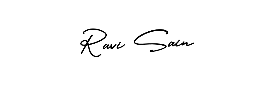 It looks lik you need a new signature style for name Ravi Sain. Design unique handwritten (AmerikaSignatureDemo-Regular) signature with our free signature maker in just a few clicks. Ravi Sain signature style 3 images and pictures png