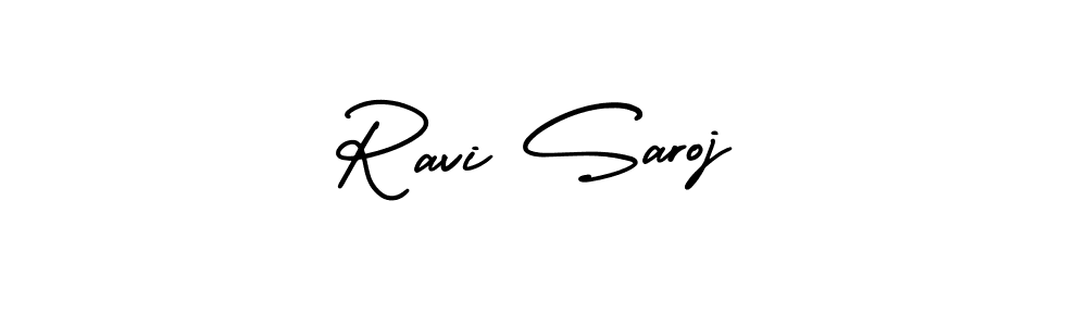 Make a beautiful signature design for name Ravi Saroj. With this signature (AmerikaSignatureDemo-Regular) style, you can create a handwritten signature for free. Ravi Saroj signature style 3 images and pictures png