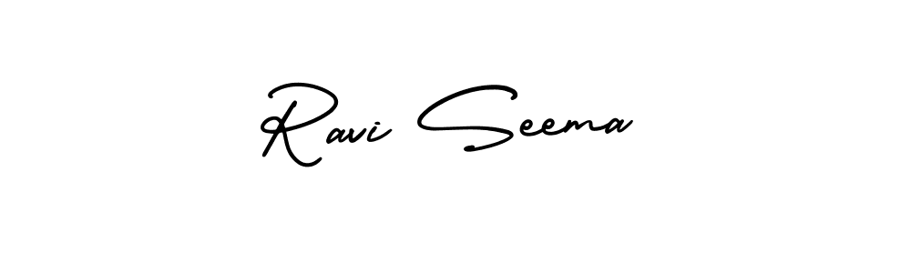 Best and Professional Signature Style for Ravi Seema. AmerikaSignatureDemo-Regular Best Signature Style Collection. Ravi Seema signature style 3 images and pictures png