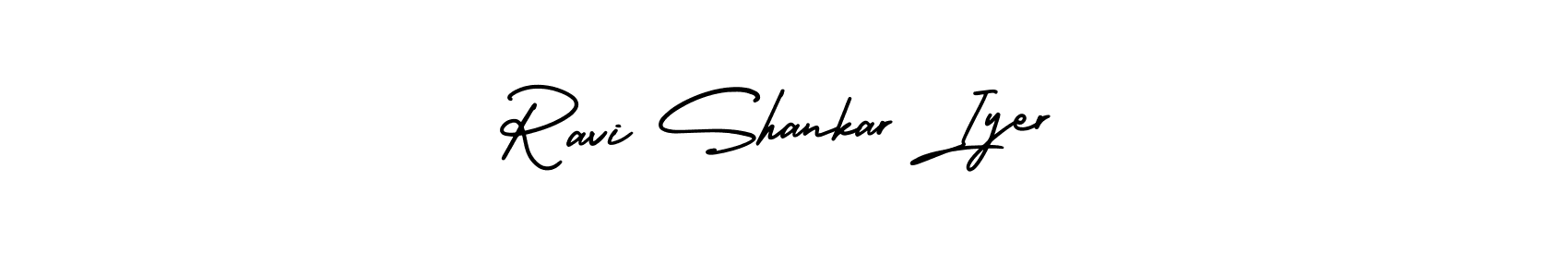 Make a beautiful signature design for name Ravi Shankar Iyer. With this signature (AmerikaSignatureDemo-Regular) style, you can create a handwritten signature for free. Ravi Shankar Iyer signature style 3 images and pictures png