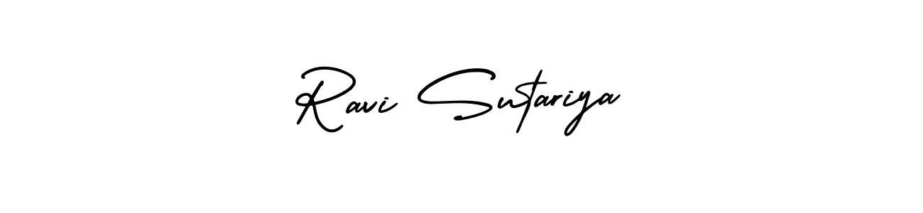 Make a beautiful signature design for name Ravi Sutariya. With this signature (AmerikaSignatureDemo-Regular) style, you can create a handwritten signature for free. Ravi Sutariya signature style 3 images and pictures png