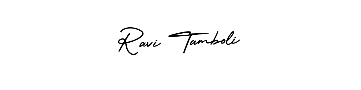 Use a signature maker to create a handwritten signature online. With this signature software, you can design (AmerikaSignatureDemo-Regular) your own signature for name Ravi Tamboli. Ravi Tamboli signature style 3 images and pictures png