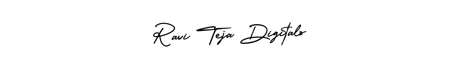 Use a signature maker to create a handwritten signature online. With this signature software, you can design (AmerikaSignatureDemo-Regular) your own signature for name Ravi Teja Digitals. Ravi Teja Digitals signature style 3 images and pictures png